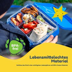 Schmatzfatz Junior Lunch Box Lapset, joilla on aiheita BPA -ilmainen lounaslaatikko Lapset | Bento Box Kinder | Brotbox | Snackbox | Täydellinen kouluun, lastentarhaan ja liikkeellä (sininen) hinta ja tiedot | Elintarvikkeiden säilytysastiat | hobbyhall.fi