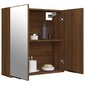 Peilikylpyhuonekaappi, ruskea tammi, 64x20x67cm hinta ja tiedot | Kylpyhuonekaapit | hobbyhall.fi