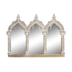 Seinäpeili DKD Home Decor Valkoinen Mangopuu (76 x 3,8 x 55,8 cm) hinta ja tiedot | Puutarhakalusteet | hobbyhall.fi