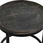 Set of 2 tables DKD Home Decor 55 x 55 x 50 cm Musta Metalli Ruskea Mangopuu 52 x 52 x 45 cm hinta ja tiedot | Sohvapöydät | hobbyhall.fi