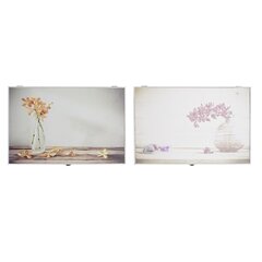 Suojat DKD Home Decor Gėlės Tiski 46,5 x 6 x 31,5 cm 2 osaa Puu MDF hinta ja tiedot | Olohuoneen kaapit ja lipastot | hobbyhall.fi