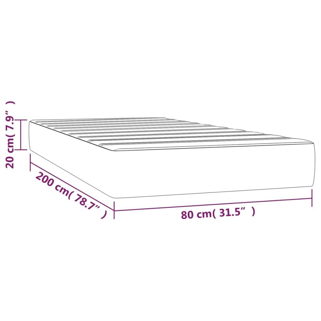 Jousipatja, Kangas, 80x200x20 cm, taupe väri hinta ja tiedot | Patjat | hobbyhall.fi