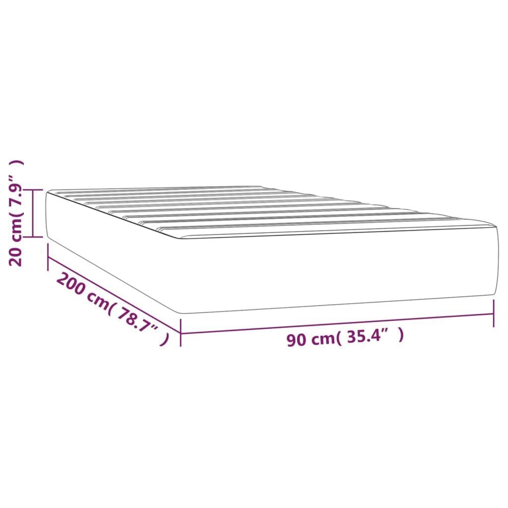 Jousipatja, Kangas, 90x200x20 cm, musta hinta ja tiedot | Patjat | hobbyhall.fi