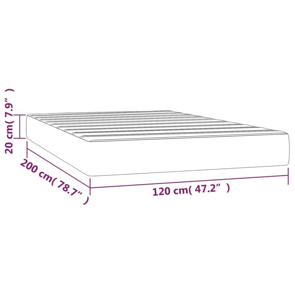 Jousipatja, tummanvihreä, 120x200x20 cm, sametti hinta ja tiedot | Patjat | hobbyhall.fi