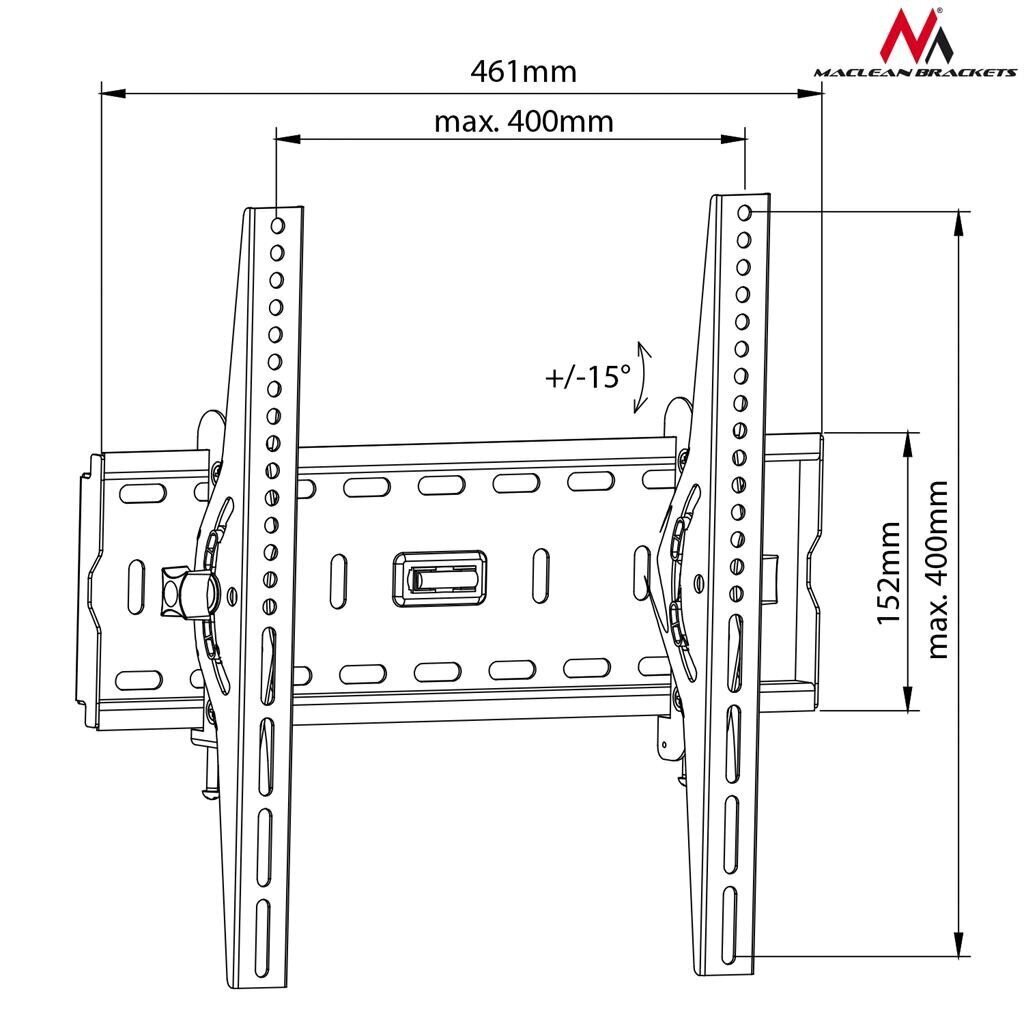 MACLEAN HANDLE TO THE TV MC-778 hinta ja tiedot | TV-seinätelineet | hobbyhall.fi