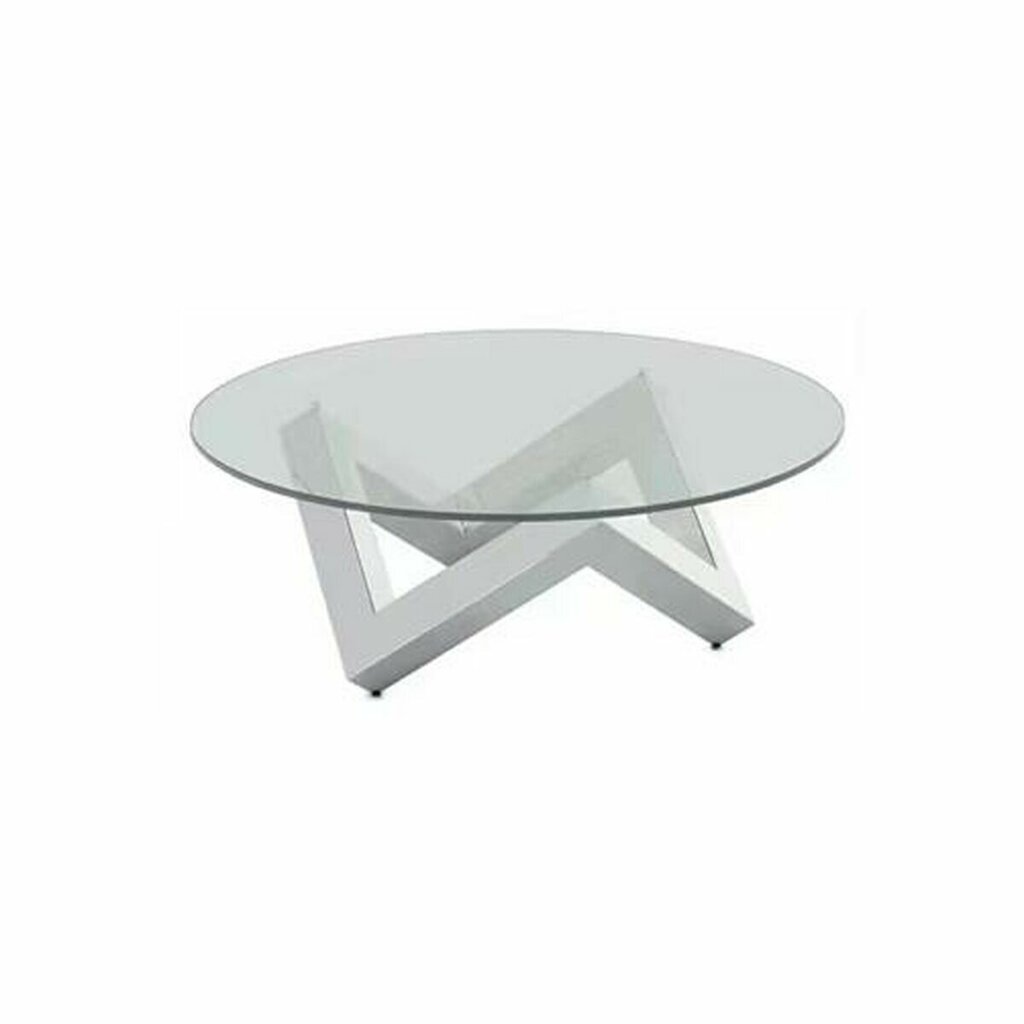 Olohuoneen pöytä DKD Home Decor Teräs Karaistu lasi (90 x 90 x 45 cm) hinta ja tiedot | Sohvapöydät | hobbyhall.fi