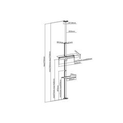 Jalustajalusta Techly TV LED / LCD 37-70", 30kg, AV-hyllyllä 2700mm hinta ja tiedot | Techly Televisiot ja lisätarvikkeet | hobbyhall.fi