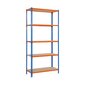 Hylly Simon Rack Maderclick 5/400, sininen, oranssi hinta ja tiedot | Hyllyt | hobbyhall.fi