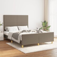 Sängynrunko sängynpäädyllä, taupe väri, 140x190cm, kangas hinta ja tiedot | Sängyt | hobbyhall.fi