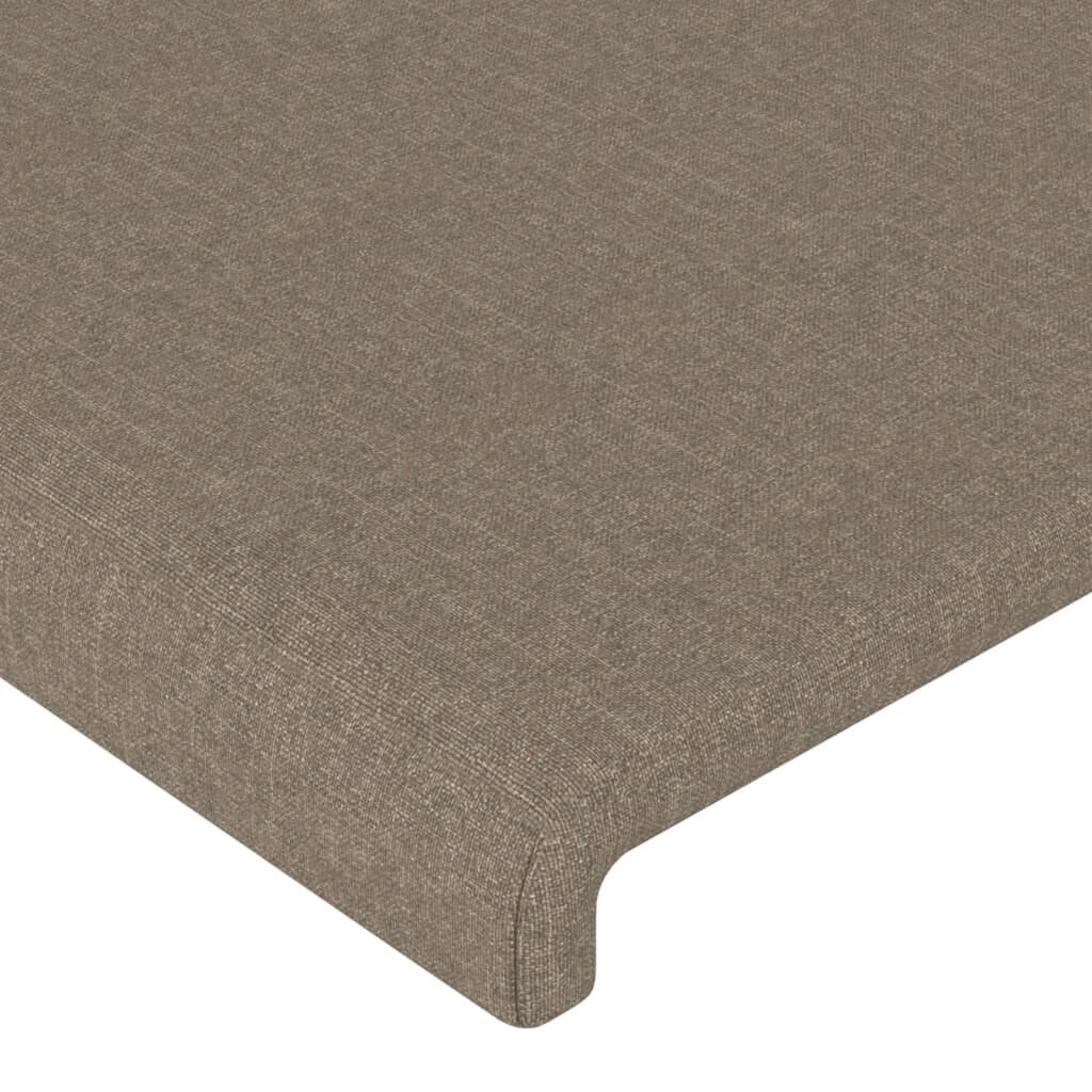 Sängynrunko sängynpäädyllä, taupe väri, 140x190cm, kangas hinta ja tiedot | Sängyt | hobbyhall.fi