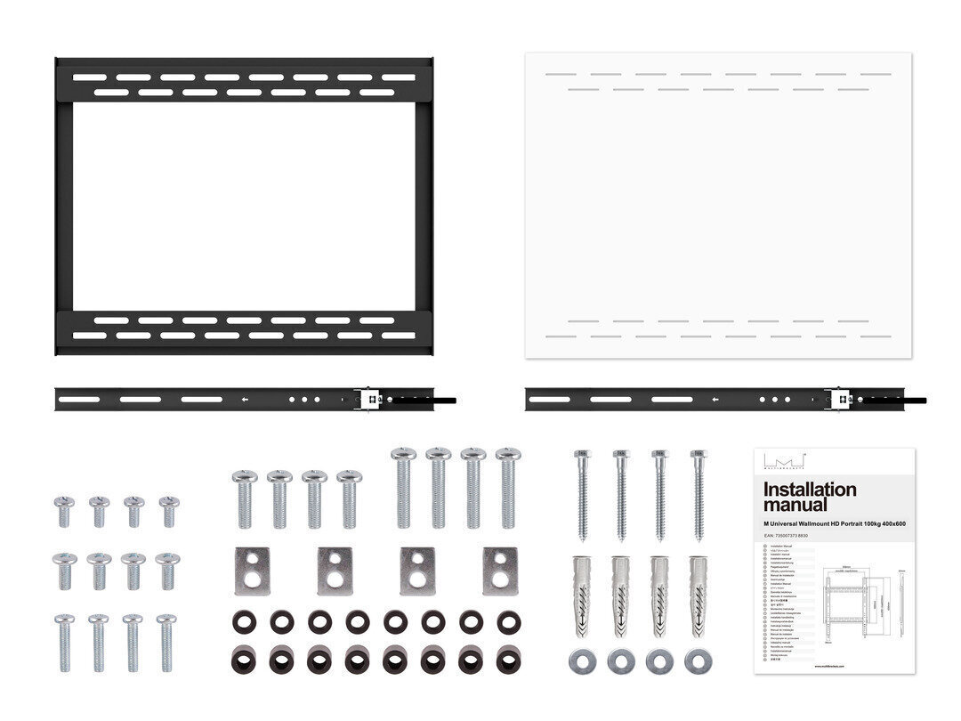 MB UNIVERSAL WALLMOUNT HD PORTRAIT 100KG 400X600 hinta ja tiedot | TV-seinätelineet | hobbyhall.fi