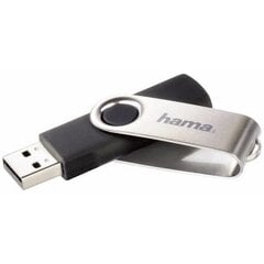 Muistitikku Hama Rotate, USB 2.0, 32 Gt, musta / hopea hinta ja tiedot | Hama Tietokoneet ja pelaaminen | hobbyhall.fi