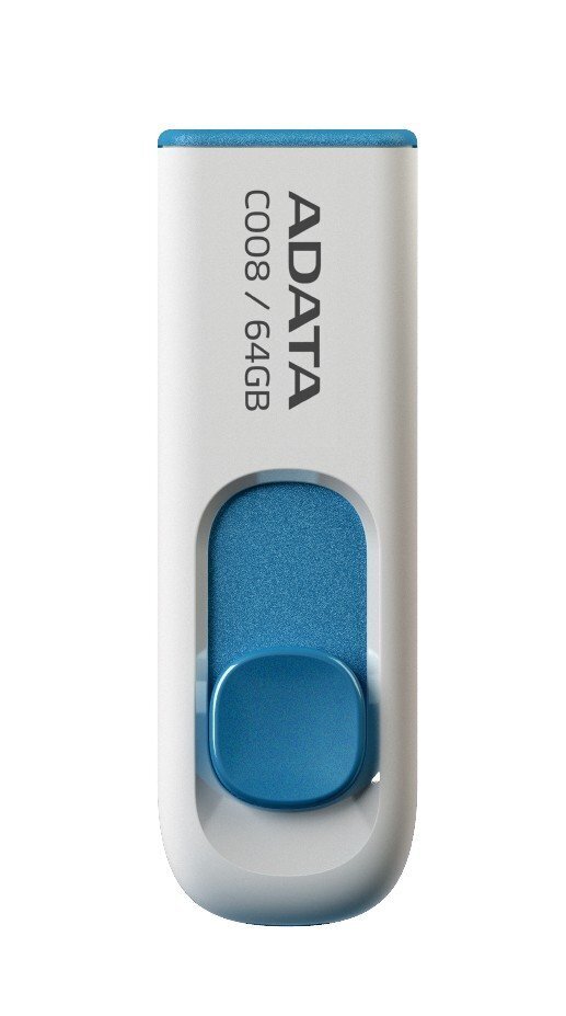 ADATA C008 64 GB, USB 2.0, White hinta ja tiedot | Muistitikut | hobbyhall.fi