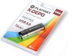 Flash-asema Platinet X-DEPO PMFU364 64GB USB 3.0, musta