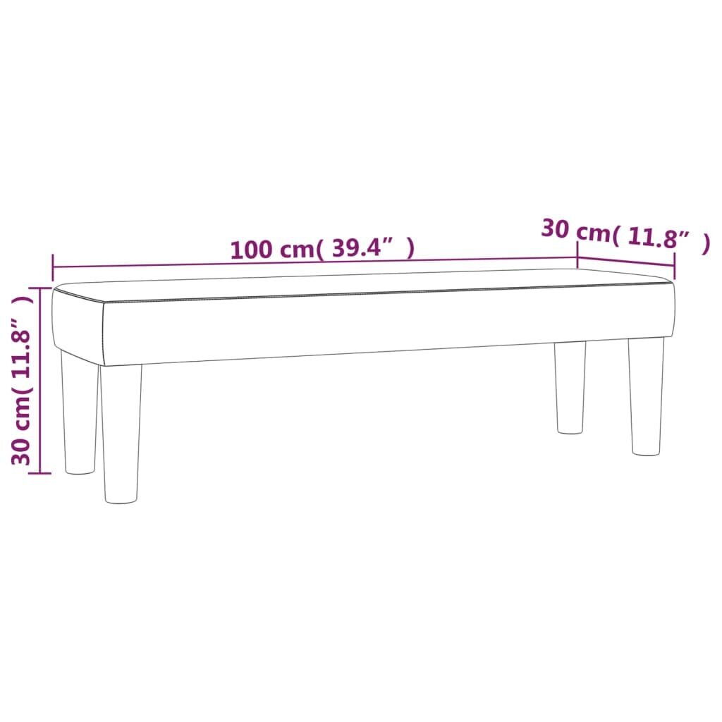 Penkki, tummanruskea, 100x30x30cm, kangas hinta ja tiedot | Säkkituolit, rahit ja penkit | hobbyhall.fi