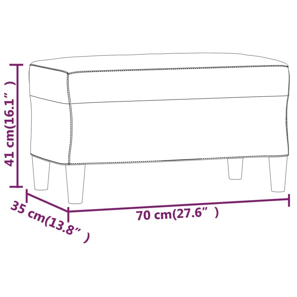 Penkki 70x35x41cm, vaaleanharmaa hinta ja tiedot | Säkkituolit, rahit ja penkit | hobbyhall.fi