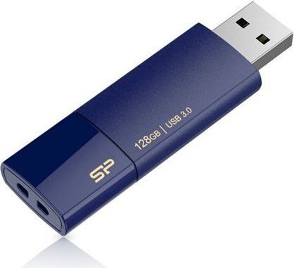 SILICON POWER 128GB, USB 3.0 FlASH DRIVE, BLAZE SERIES B05, DEEP BLUE hinta ja tiedot | Muistitikut | hobbyhall.fi