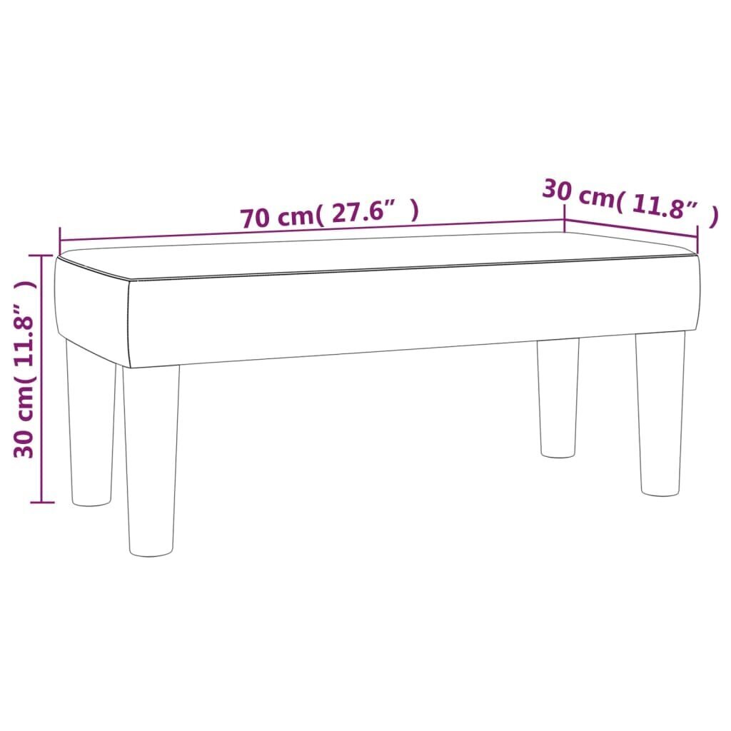 Penkki 70x30x30cm, musta hinta ja tiedot | Säkkituolit, rahit ja penkit | hobbyhall.fi