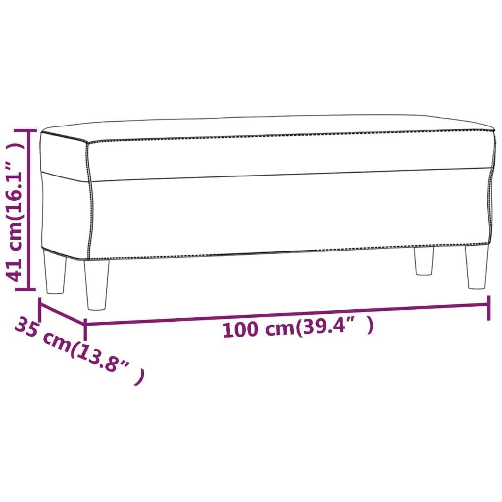 Penkki 100x35x41cm, tummanruskea hinta ja tiedot | Säkkituolit, rahit ja penkit | hobbyhall.fi