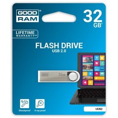 Muistitikku GOODRAM - UNN2 32GB hopea USB2.0 hinta ja tiedot | Muistitikut | hobbyhall.fi