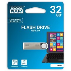 Muistitikku GOODRAM - UNN2 32GB hopea USB2.0 hinta ja tiedot | Muistitikut | hobbyhall.fi