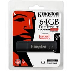 Kingston pendrive USB 64GB USB 3.0 256 AES FIPS 140-2 Level 3 (Management Ready) hinta ja tiedot | Muistitikut | hobbyhall.fi