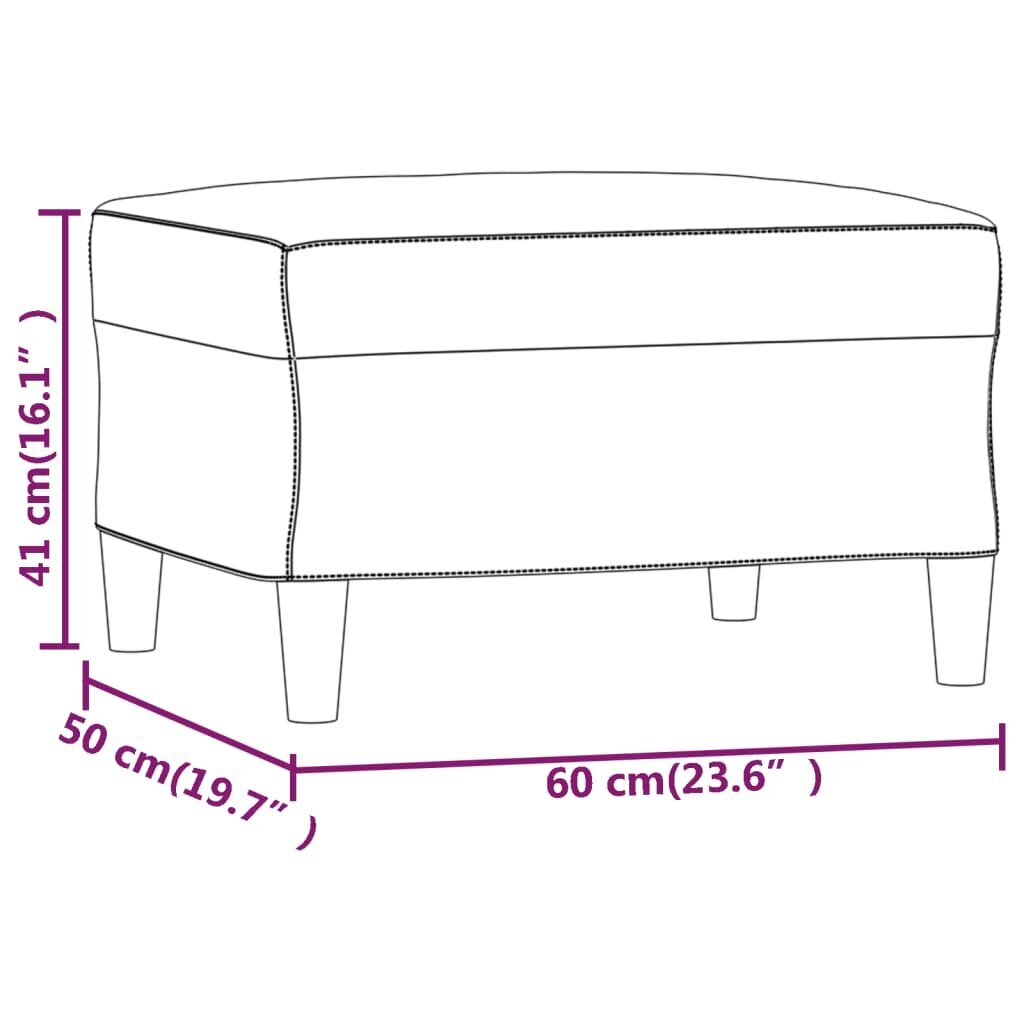 vidaXL Rakka, tummanharmaa, 60x50x41cm, sametti hinta ja tiedot | Säkkituolit, rahit ja penkit | hobbyhall.fi