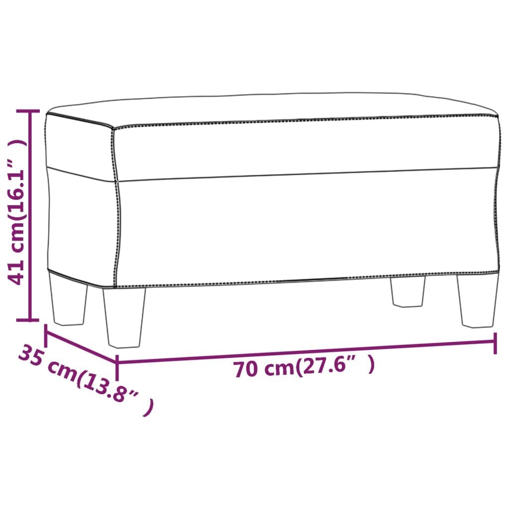 Penkki, punaviinin väri, 70x35x41cm hinta ja tiedot | Kenkäkaapit ja -hyllyt | hobbyhall.fi