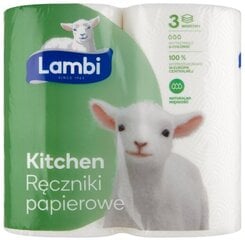 Lambi Keittiöpaperi, 2 rullaa hinta ja tiedot | WC-paperit ja talouspaperit | hobbyhall.fi