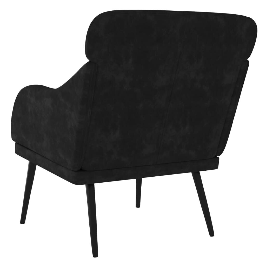 Nojatuoli vidaXL, Velvet, 63x76x80cm, musta hinta ja tiedot | Nojatuolit | hobbyhall.fi