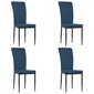 Ruokapöydän tuolit vidaXL, 4 kpl, sininen hinta ja tiedot | Ruokapöydän tuolit | hobbyhall.fi