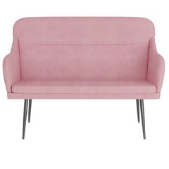 vidaXL Penkki, pinkki, 110x76x80cm, sametti hinta ja tiedot | Kenkäkaapit ja -hyllyt | hobbyhall.fi