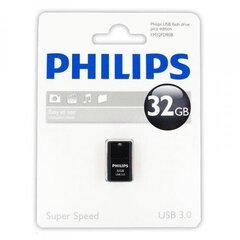 USB flash Philips 32GB USB 3.0 Pico Edition Black FM32FD90B/10 hinta ja tiedot | Muistitikut | hobbyhall.fi