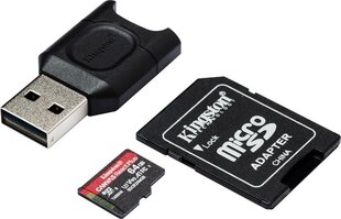 KINGSTON 64GB microSDXC + MLPM Reader muistitikku hinta ja tiedot | Muistitikut | hobbyhall.fi