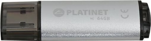 Muistitikku Platinet X-DEPO PMFE64S 64GB USB 2.0, hopea. hinta ja tiedot | Muistitikut | hobbyhall.fi