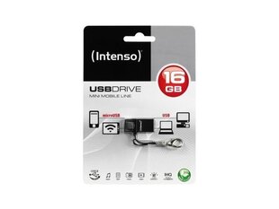 Muistitikku Intenso 16GB, Micro USB 2.0, 3524470 hinta ja tiedot | Muistitikut | hobbyhall.fi