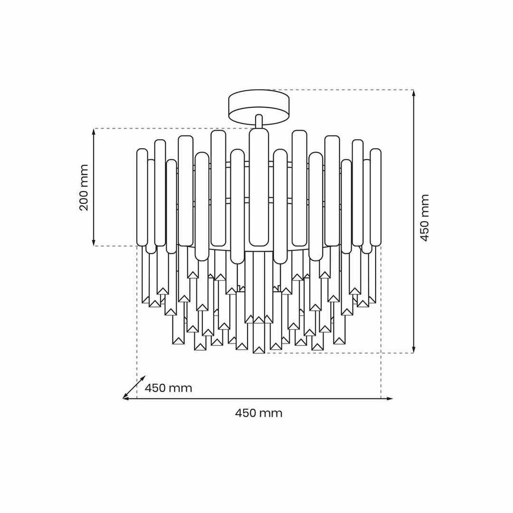 Aspen kromattu 6xe14 kattovalaisin hinta ja tiedot | Kattovalaisimet | hobbyhall.fi