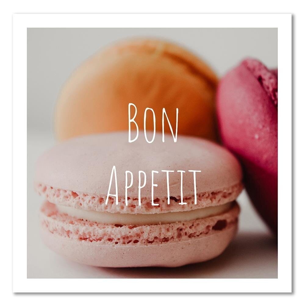 Canvas Print, Macaroons - Bon Apetit /30x30 hinta ja tiedot | Taulut | hobbyhall.fi