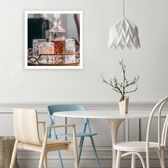 Canvas Print, viski - Decanter ja lasit /30x30 hinta ja tiedot | Taulut | hobbyhall.fi