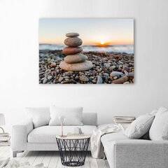 Canvas Print, Zen Stones rannalla /60x40 hinta ja tiedot | Taulut | hobbyhall.fi