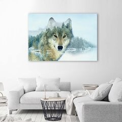 Canvas Print, susi vuoren taustalla, 60x40 cm hinta ja tiedot | Taulut | hobbyhall.fi