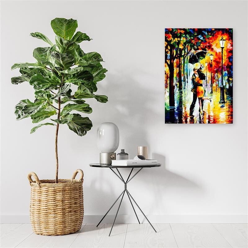 Canvas Print, pari rakastunut sateenvarjon alla /40x60 hinta ja tiedot | Taulut | hobbyhall.fi