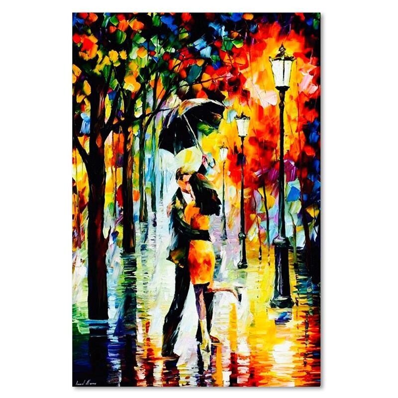 Canvas Print, pari rakastunut sateenvarjon alla /40x60 hinta ja tiedot | Taulut | hobbyhall.fi