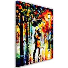 Canvas Print, pari rakastunut sateenvarjon alla /40x60 hinta ja tiedot | Taulut | hobbyhall.fi