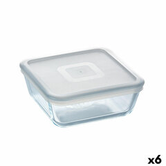 Neliönmuotoinen lounasrasia kannella Pyrex Cook & Pakastin, 850 ml, 14 x 14 cm, 6 kpl. hinta ja tiedot | Elintarvikkeiden säilytysastiat | hobbyhall.fi