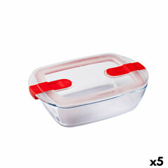 Ilmatiivis lounaslaatikko Pyrex Cook & Lämpö, ​​24 x 15,5 x 7 cm, 1,1 L, 5 kpl. hinta ja tiedot | Elintarvikkeiden säilytysastiat | hobbyhall.fi