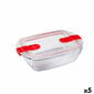 Ilmatiivis lounaslaatikko Pyrex Cook & Lämpö, ​​24 x 15,5 x 7 cm, 1,1 L, 5 kpl. hinta ja tiedot | Elintarvikkeiden säilytysastiat | hobbyhall.fi