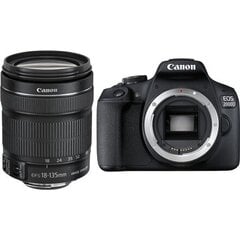 Canon EOS 2000D -järjestelmäkamera + 18-135mm IS Kit hinta ja tiedot | Canon Puhelimet, älylaitteet ja kamerat | hobbyhall.fi
