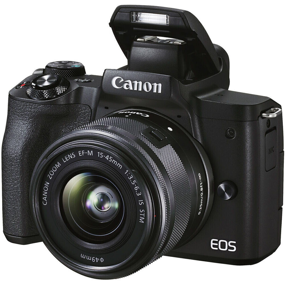Canon EOS M50 Mark II + EF-M 15-45 mm IS STM + EF-M 55-200 mm IS STM hinta ja tiedot | Kamerat | hobbyhall.fi