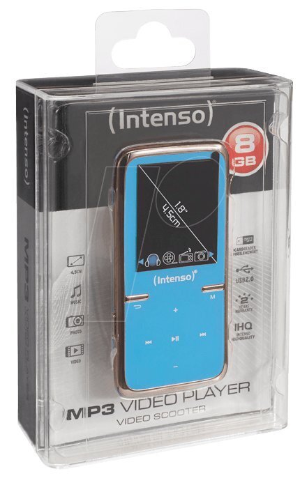 MP3-soitin Intenso Video Scooter 8GB BLUE/3717464 hinta ja tiedot | MP3-soittimet, MP4-soittimet | hobbyhall.fi